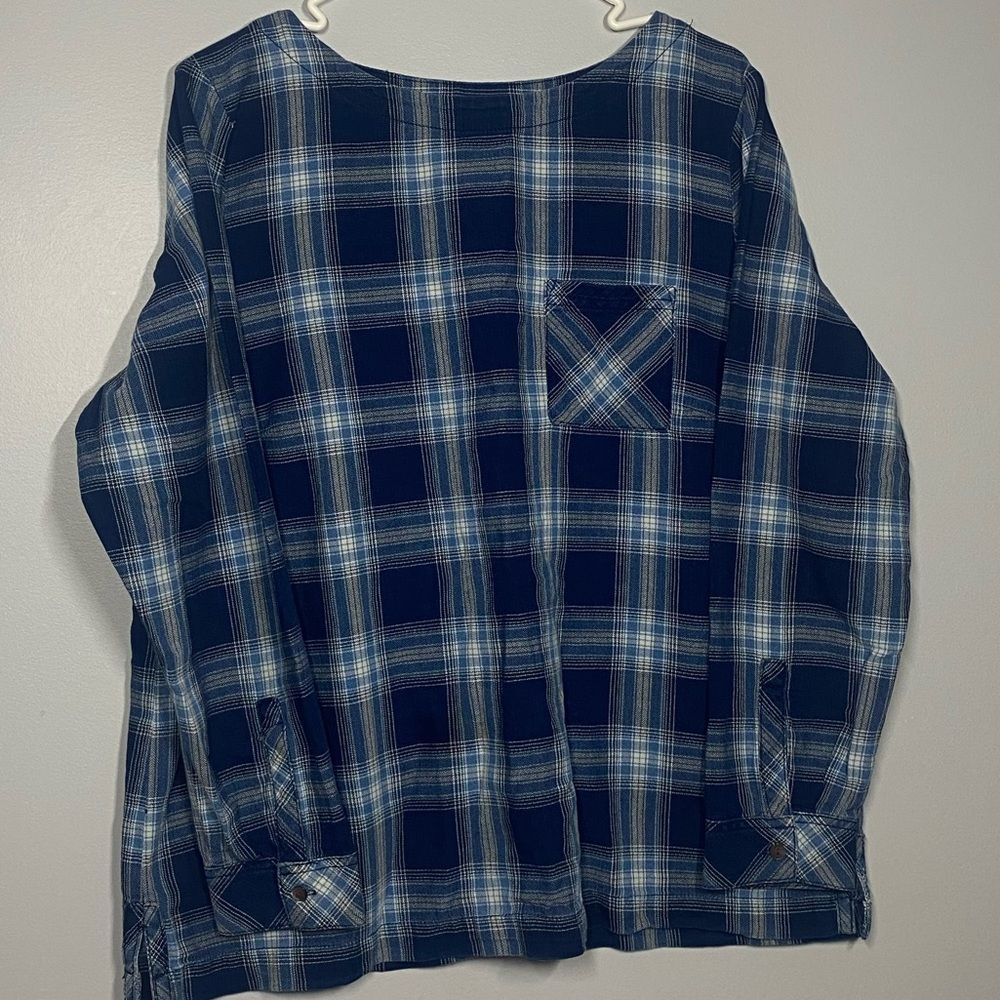 Blue Plaid Long Sleeve Shirt